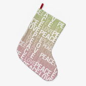 Frieden und Liebe Großer Weihnachtsstrumpf (Vorderansicht (hängend))