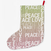 Frieden und Liebe Großer Weihnachtsstrumpf (Rückseite)