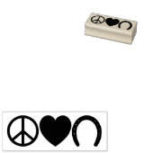 Frieden und Liebe Gummistempel (Stempel)