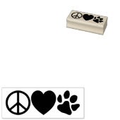 Frieden und Liebe Gummistempel (Stempel)
