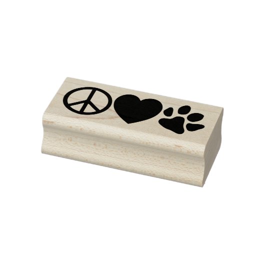 Frieden und Liebe Gummistempel (Stempel)