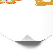 Frieden und Liebe - Hippie-Friedenszeichen mit Blu Poster (Ecke)