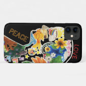 Frieden und Liebe Hippie Unique Case-Mate iPhone Hülle (Rückseite (Horizontal))