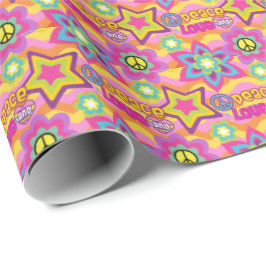 Frieden und Liebe, Hippie Wrapping Paper Geschenkpapier