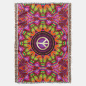 Frieden und Liebe Homely Hippie Decke (Vorderseite Vertikal)