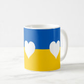 Frieden und Liebe in der Ukraine Kaffeetasse (VorderseiteRechts)