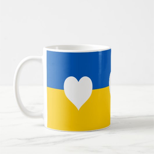 Frieden und Liebe in der Ukraine Kaffeetasse (Links)