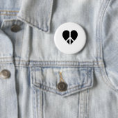 Frieden und Liebe in einem Herzen Button (Beispiel)