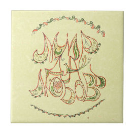 "Frieden und Liebe" (in russischer Sprache) Vintag Fliese