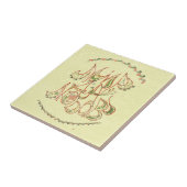 "Frieden und Liebe" (in russischer Sprache) Vintag Fliese (Seite)