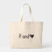 Frieden und Liebe Jumbo Stoffbeutel (Vorne)