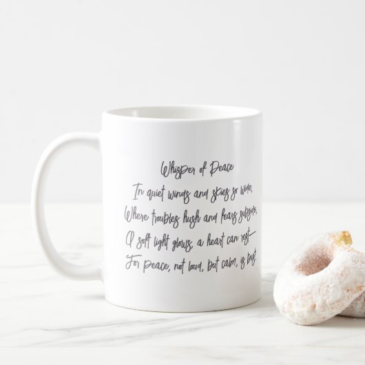 Frieden und Liebe Kaffeetasse (Mit Donut)