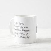 Frieden und Liebe Kaffeetasse (Vorderseite Links)