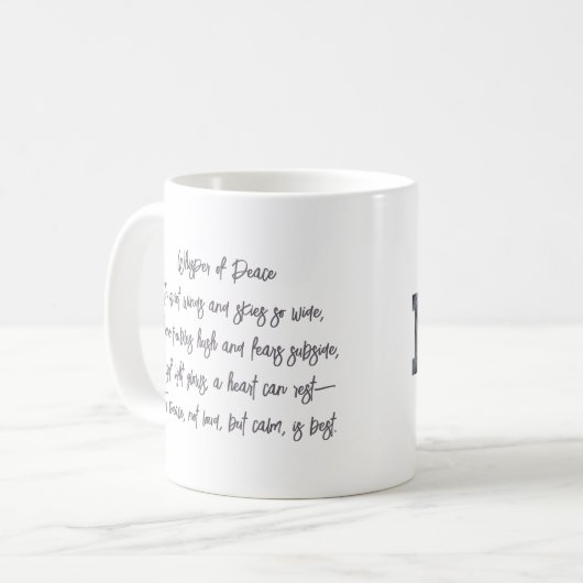 Frieden und Liebe Kaffeetasse (Vorderseite Links)