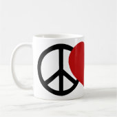 Frieden und Liebe Kaffeetasse (Links)