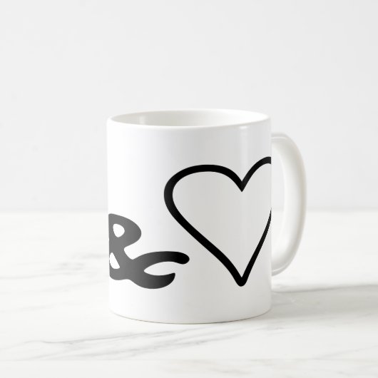 Frieden und Liebe Kaffeetasse (VorderseiteRechts)