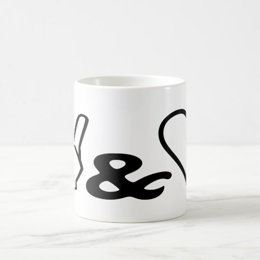 Frieden und Liebe Kaffeetasse (Mittel)