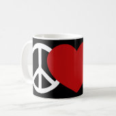 Frieden und Liebe Kaffeetasse (Vorderseite Links)