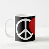 Frieden und Liebe Kaffeetasse (Links)
