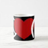 Frieden und Liebe Kaffeetasse (Mittel)