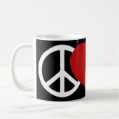 Frieden und Liebe Kaffeetasse (Links)