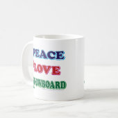 Frieden und Liebe Kaffeetasse (Vorderseite Links)