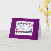 Frieden und Liebe Karte (Gelbe Blume)