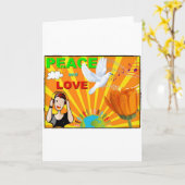 Frieden und Liebe Karte (Gelbe Blume)