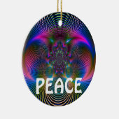 FRIEDEN und LIEBE Keramik Ornament (Rechts)