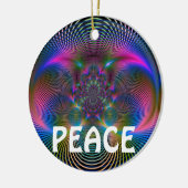 FRIEDEN und LIEBE Keramik Ornament (Links)