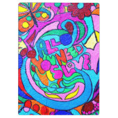 Frieden und Liebe Klemmbrett (Rückseite)