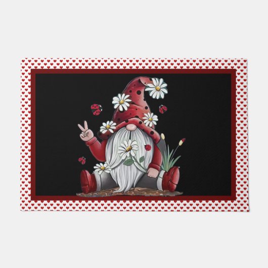 Frieden und Liebe leben hier Fußmatte (Vorderseite)