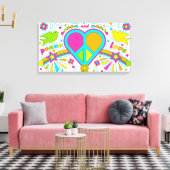 Frieden und Liebe Leinwanddruck (Insitu (Wohnzimmer))