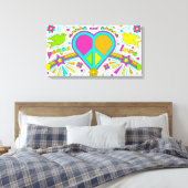 Frieden und Liebe Leinwanddruck (Insitu (Schlafzimmer))
