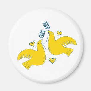 Frieden und Liebe Magnet