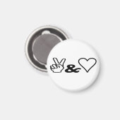 Frieden und Liebe Magnet (Vorderseite/Rückseite)