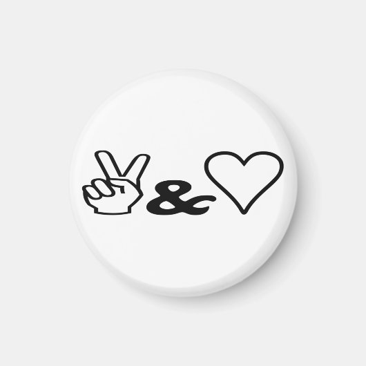 Frieden und Liebe Magnet (Vorne)