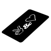 Frieden und Liebe Magnet (Linke Seite)