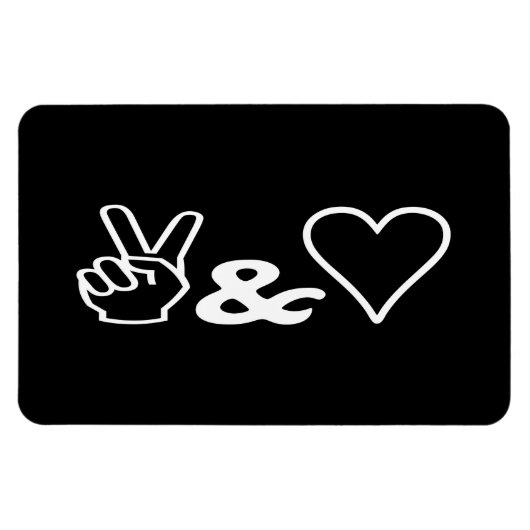 Frieden und Liebe Magnet (Horizontal)