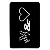 Frieden und Liebe Magnet (Vertikal)