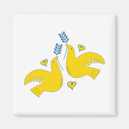 Frieden und Liebe Magnet (Vorne)