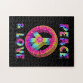 Frieden und Liebe mit der Gefärbte Krawatte Puzzle (Horizontal)