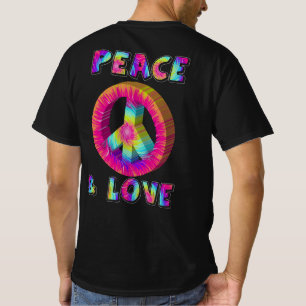Frieden und Liebe mit der Gefärbte Krawatte T-Shirt