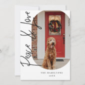 Frieden und Liebe Moderne Minimalistische Karte (Vorderseite)