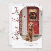 Frieden und Liebe Moderne Minimalistische Karte Bo (Vorderseite)