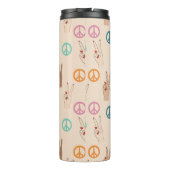 Frieden und Liebe Multikulturelles Handmuster Thermosbecher (Rückseite)