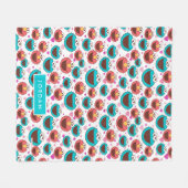 Frieden und Liebe | Name hinzufügen Fleecedecke (Vorderseite (Horizontal))