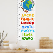 Frieden und Liebe Niedliche Cartoon Tiere der Welt Poster (Küche)