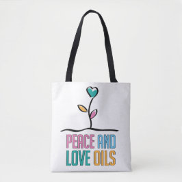 Frieden und Liebe ölt alle über Tasche