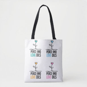 Frieden und Liebe ölt alle über Tasche
